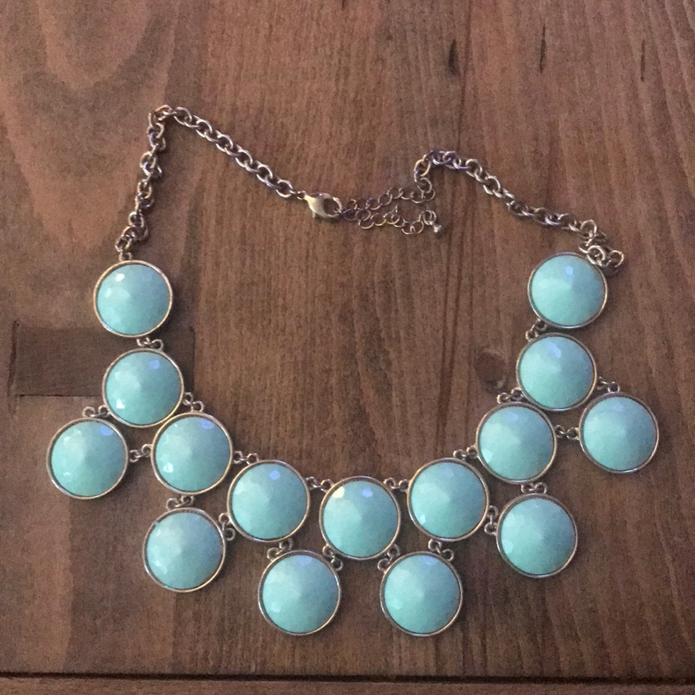 Beautiful teal statement necklace